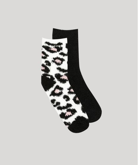 Kit-de-2-Meias-Feminina-em-Plush-Multicor-8900248-Multicor_1