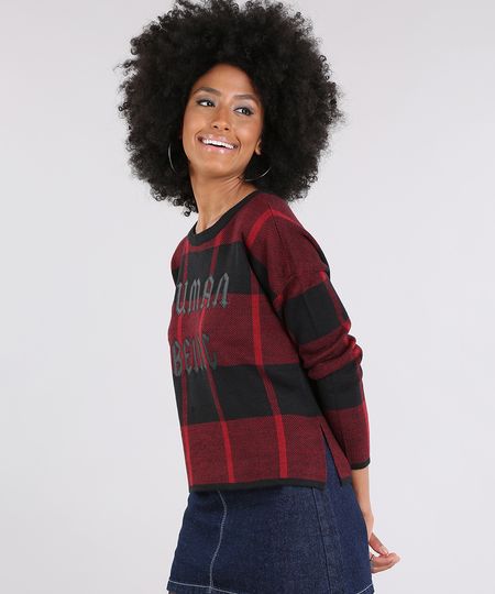 Sueter-em-Trico-Xadrez-Vermelho-8894507-Vermelho_1 Sueter-em-Trico-Xadrez-Vermelho-8894507-Vermelho_1
