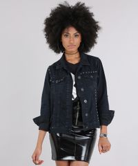 Jaqueta-Jeans-Destroyed-com-Tachas-Preta-9011564-Preto_1