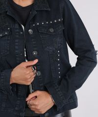 Jaqueta-Jeans-Destroyed-com-Tachas-Preta-9011564-Preto_4