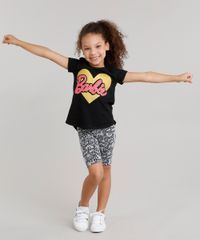 Bermuda-Infantil-Estampada-Barbie-em-Algodao---Sustentavel-Cinza-Mescla-9043977-Cinza_Mescla_3