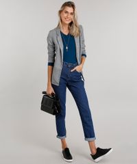 Sueter-Feminino-em-Trico-Manga-Longa-Gola-V-Azul-Petroleo-8839909-Azul_Petroleo_3