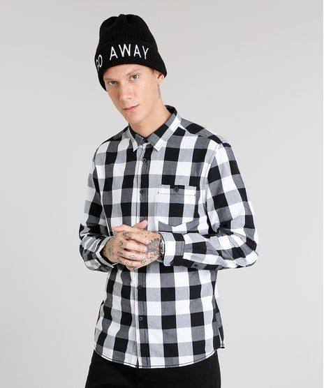 Camisa-Masculina-Xadrez-Manga-Longa-Branca-8448783-Branco_1