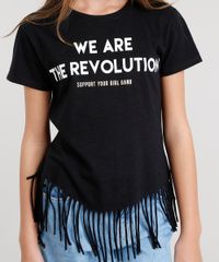 Blusa-Infantil-com-Franjas--We-Are-The-Revolution--Decote-Redondo-Manga-Curta-Preta-9036429-Preto_4