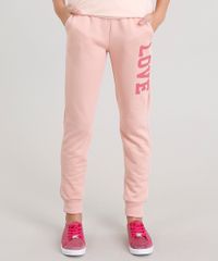Calca-Infantil-em-Moletom--Love--Rose-8839765-Rose_1