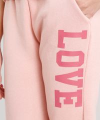 Calca-Infantil-em-Moletom--Love--Rose-8839765-Rose_4