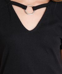 Vestido-Infantil-Choker-com-Argola-Curto-Tshirt-Dress-Manga-Curta-Canelado-Preto-9048074-Preto_4