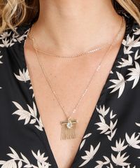 Colar-Duplo-Feminino-com-Pingentes-Dourado-8747314-Dourado_2