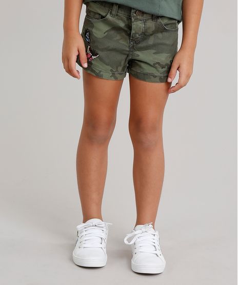 Short-Infantil-Estampado-Camuflado-com-Bordado-de-Borboletas-Verde-Militar-9035503-Verde_Militar_1