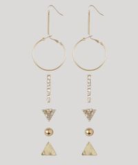 Kit-de-6-Brincos-Femininos-Dourado-8839795-Dourado_1