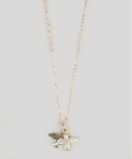 Colar-Feminino-com-Pingente-de-Passaros-Dourado-8970773-Dourado_1