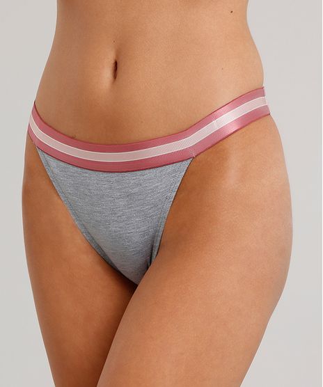 Calcinha-Feminina-Biquini-Cava-Alta-com-Elastico-Listrado--Cinza-Mescla-9023814-Cinza_Mescla_1