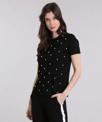 Blusa-Feminina-em-Trico-com-Bordado-Manga-Curta-Gola-Redonda-Preta-8874214-Preto_1