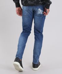Calca-Jeans-Slim-Destroyed-Azul-medio-8938385-Azul_Medio_2