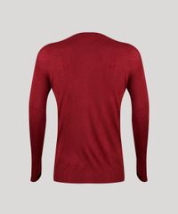 Sueter-Masculino-em-Trico-Manga-Longa-Gola-V-Vermelho-8848895-Vermelho_6