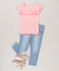 Blusa-Infantil-Canelada-com-Babado-Decote-Redondo-Manga-Curta-Rosa-9041688-Rosa_3