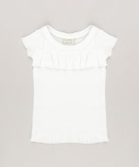 Blusa-Infantil-Canelada-com-Babado-Decote-Redondo-Manga-Curta-Off-White-9041688-Off_White_1