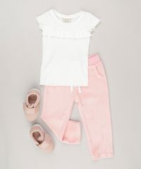 Blusa-Infantil-Canelada-com-Babado-Decote-Redondo-Manga-Curta-Off-White-9041688-Off_White_3