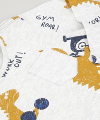 Camiseta-Infantil-Estampada-de-Dinossauro-com-Bolso-Manga-Curta-Gola-Redonda-Cinza-Mescla-Claro-9038057-Cinza_Mescla_Claro_4