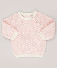 Sueter-Infantil-em-Trico-Manga-Longa-em-Algodao---Sustentavel-Rosa-8878543-Rosa_1