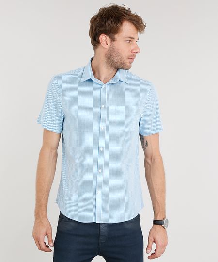 Camisa-Masculina-Comfort-Xadrez-Manga-Curta-Azul-Claro-8851735-Azul_Claro_1 Camisa-Masculina-Comfort-Xadrez-Manga-Curta-Azul-Claro-8851735-Azul_Claro_1