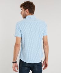 Camisa-Masculina-Comfort-Xadrez-Manga-Curta-Azul-Claro-8851735-Azul_Claro_2