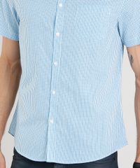 Camisa-Masculina-Comfort-Xadrez-Manga-Curta-Azul-Claro-8851735-Azul_Claro_4