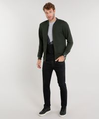 Jaqueta-Masculina-em-Moletom-com-Matelasse-Manga-Longa-Verde-Militar-8833746-Verde_Militar_3