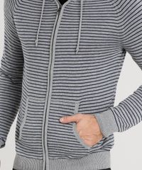 Jaqueta-Masculina-em-Trico-Listrado-com-Capuz-Manga-Longa-Cinza-Mescla-8848965-Cinza_Mescla_4
