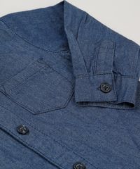 Body-Camisa-Jeans-Infantil-Manga-Longa-em-Algodao---Sustentavel-Azul-Escuro-8858980-Azul_Escuro_4
