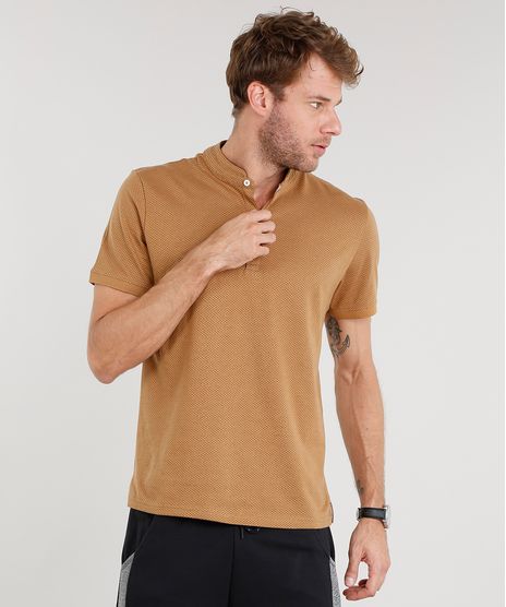 Polo-Masculina-Estampada-Manga-Curta-Caramelo-8969187-Caramelo_1