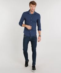 Camisa-Masculina-Slim-Estampada-Manga-Longa-Azul-Marinho-8851783-Azul_Marinho_3