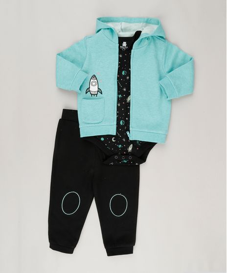 Conjunto-Infantil-com-Body-Estampada-de-Foguetes-Manga-Longa-Preto---Calca-em-Moletom-Preta---Blusao-em-Moletom-Preto-8875761-Preto_1