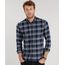 Camisa-Masculina-Comfort-Xadrez-em-Flanela-Manga-Longa-Azul-Marinho-8841847-Azul_Marinho_1