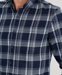 Camisa-Masculina-Comfort-Xadrez-em-Flanela-Manga-Longa-Azul-Marinho-8841847-Azul_Marinho_4 Camisa-Masculina-Comfort-Xadrez-em-Flanela-Manga-Longa-Azul-Marinho-8841847-Azul_Marinho_4