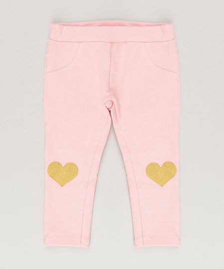 Calca-Infantil-com-Estampa-de-Coracoes-em-Algodao---Sustentavel-Rosa-9050255-Rosa_1