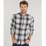 Camisa-Masculina-Slim-Xadrez-Manga-Longa-Preta-8856156-Preto_1