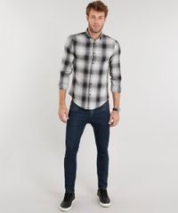 Camisa-Masculina-Slim-Xadrez-Manga-Longa-Preta-8856156-Preto_3