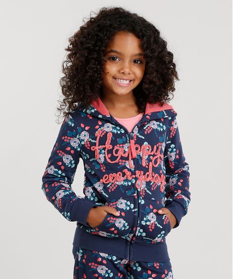 Blusao-Infantil-em-Moletom-Estampado-Floral-com-Bordado-e-Capuz-Azul-Marinho-8830262-Azul_Marinho_1