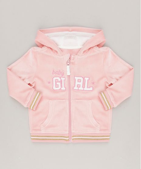 Blusao-Infantil-em-Plush-com-Bordado--Baby-Girl--Manga-Longa-Rosa-8837306-Rosa_1