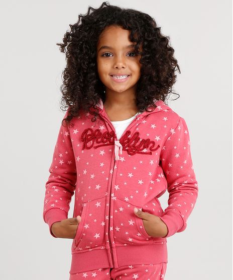 Blusao-Infantil-em-Moletom-Estampado-de-Estrelas-com-Bordado-e-Capuz-Rosa-Escuro-8871198-Rosa_Escuro_1