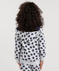 Blusao-Infantil-em-Moletom-Estampado-de-Gatinhos-com-Bordado-em-Paetes-e-Capuz-Cinza-Mescla-8830269-Cinza_Mescla_2