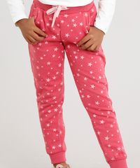 Calca-Infantil-em-Moletom-Estampada-de-Estrelas-Rosa-Escuro-8871205-Rosa_Escuro_4