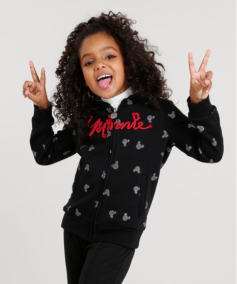 Blusao-Infantil-em-Moletom-Minnie-Estampado-com-Bordado-e-Capuz-Preto-8833442-Preto_1