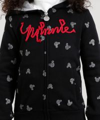 Blusao-Infantil-em-Moletom-Minnie-Estampado-com-Bordado-e-Capuz-Preto-8833442-Preto_4