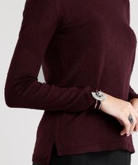 Sueter-Feminino-em-Trico-com-Bolinhas-Manga-Longa-Decote-Redondo-Vinho-8476300-Vinho_4