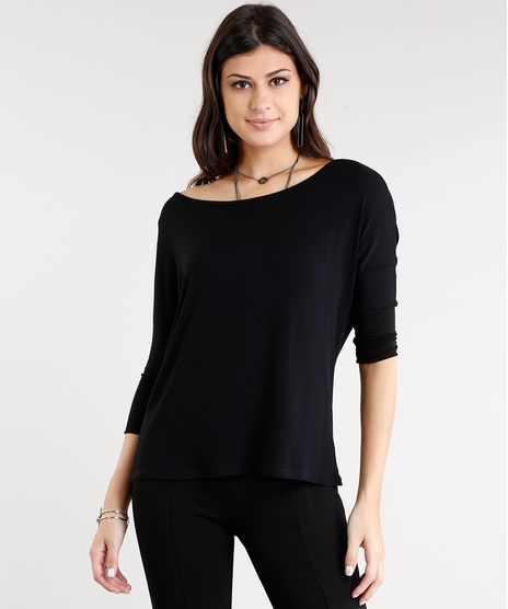 Blusa-Feminina-Basica-Ampla-Manga-Morcego-Decote-Redondo-Preta-8610502-Preto_1