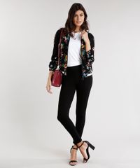 Jaqueta-Feminina-Bomber-Estampada-Floral-Manga-Longa-Gola-V-Preta-8881641-Preto_3