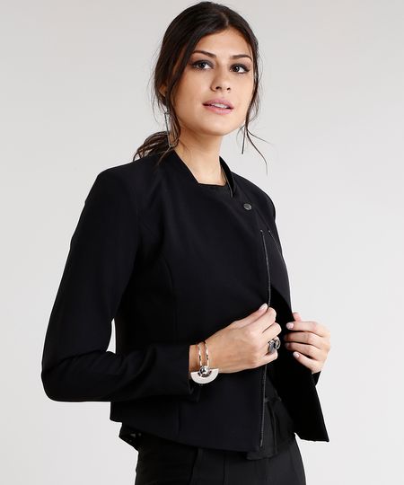 Jaqueta-Feminina-com-Ziper-Diagonal-Manga-Longa-Preta-8886586-Preto_1