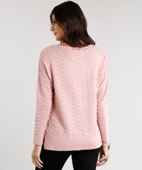 Sueter-Feminino-em-Trico-Texturizado-manga-Longa-Decote-V-Rose-8831858-Rose_2